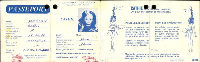 Passeport Cathie - verso