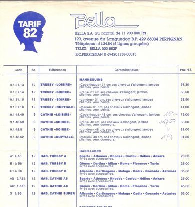 tarif Bella © coll. Eveline Teyssier